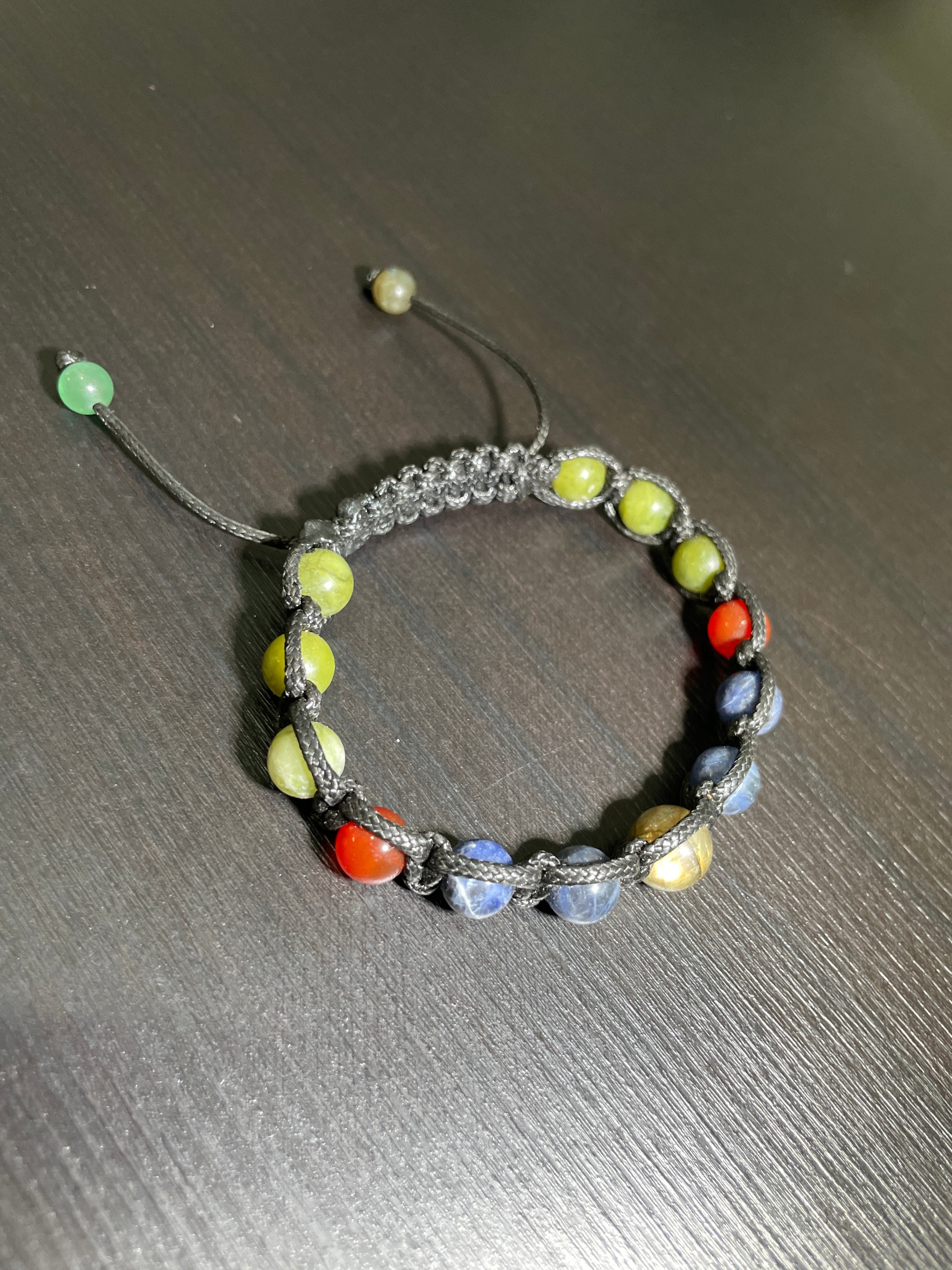 Serpentine Jade, Carnelian, Sodalite, Labradorite Handmade Bracelet