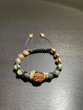 Handmade Bracelet picture jasper, african turquoise, lava stone, and mukhi seed stone