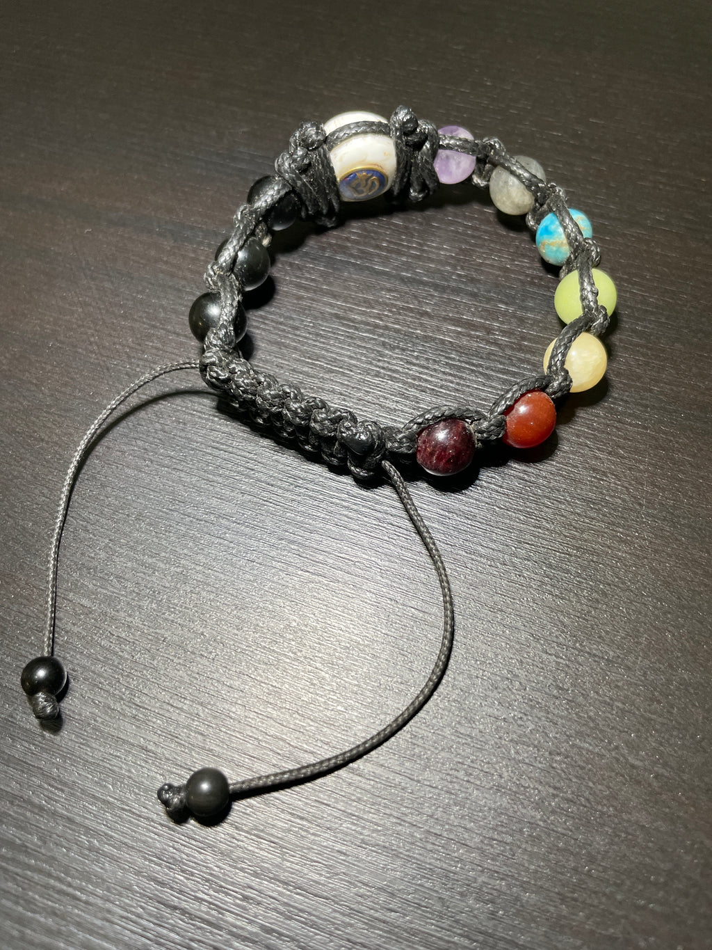Nepal Shell, 7 Chakras, Om Mani Padme Hum Handmade Bracelet