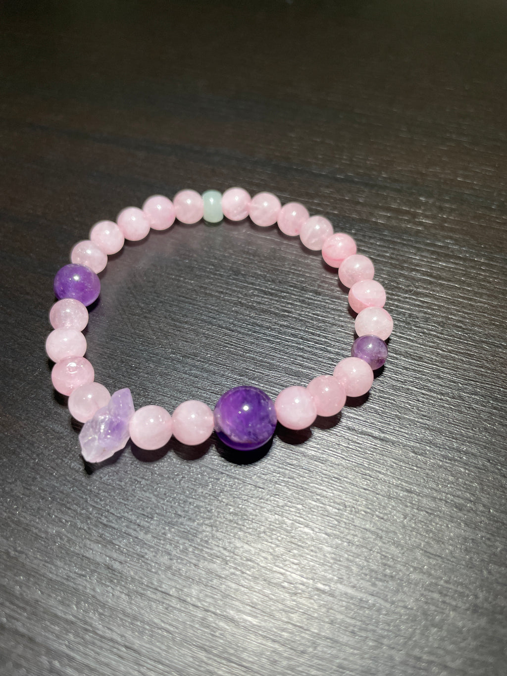 Rose Quartz, Amethyst Jade Handmade Bracelet