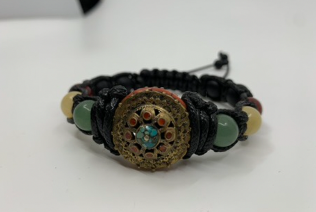 Handmade Vintage Tibetan Gold Center Bracelet
