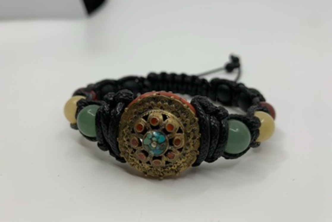 Handmade Vintage Tibetan Gold Center Bracelet
